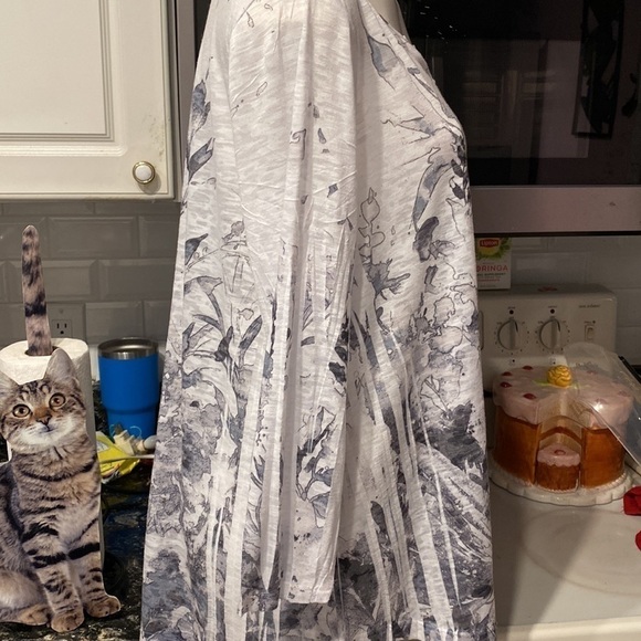 J womens Impulse casual floral 3/4 sleeve stretch regular size top XL - Picture 2 of 5